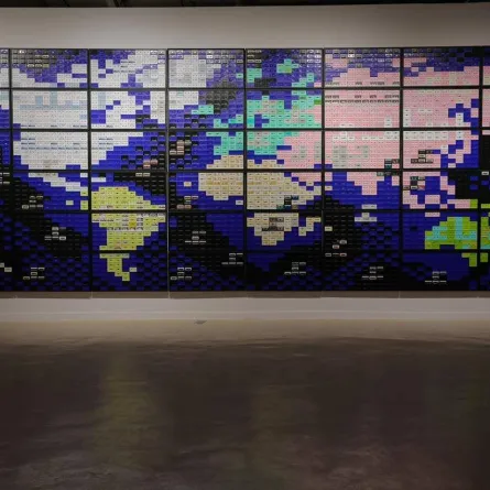 خريطة العالم - الصورة من حساب بينالي الدرعية