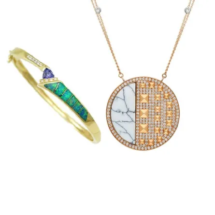 مجوهرات ذات تطعيم الزخرفي