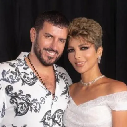 أصالة وزوجها فائق حسن - الصورة من حسابها على انستغرام