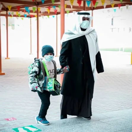 عودة الطلاب حضوريا في المدارس - الصورة من حساب وزارة التعليم السعودية على تويتر