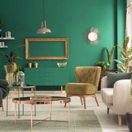 استخدامات اللون الأخضر في ديكورات المنزل