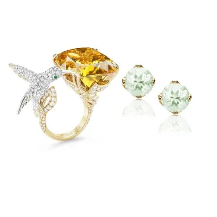 مجوهرات مرصّعة من حجر البيريل للسهرات المسائية