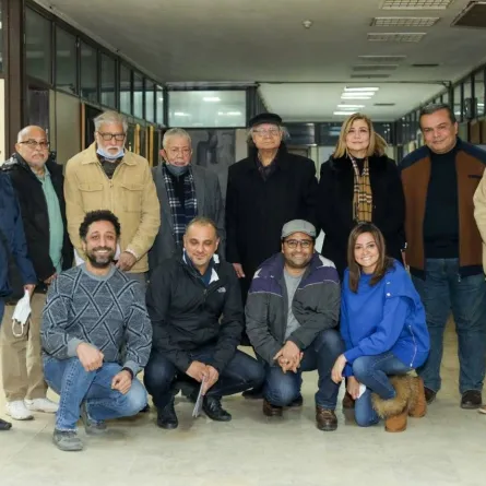 بشرى وأعضاء أعضاء لجنة التحكيم لمهرجان جمعية الفيلم - الصورة من المسؤول الإعلامي للمهرجان
