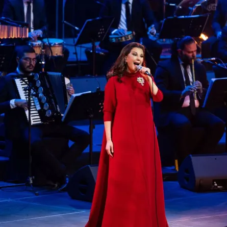 ماجدة الرومي من حفل مهرجان شتاء  طنطورة - الصورة من حسابها على موقع تويتر