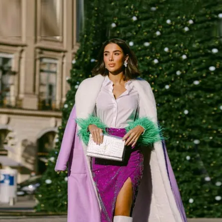 مرام زبيدة ترتدي البنفسجي