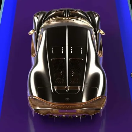 تمثال ذهبي لأغلى سيارة في العالم