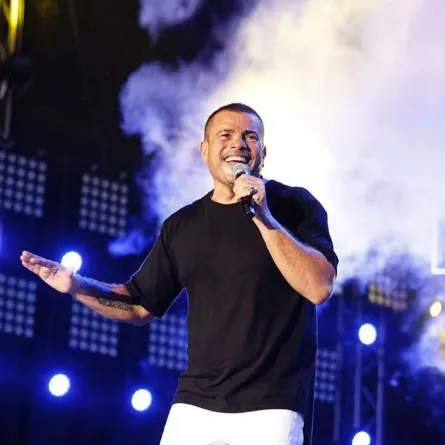 عمرو دياب من حفله الأخير في دبي - الصورة من حسابه على انستغرام