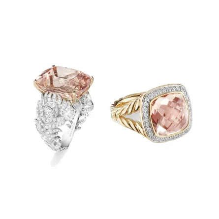 خواتم مرصعة بأحجار المورجانيت