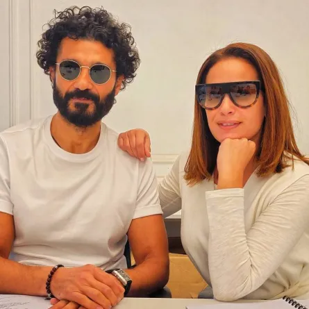 خالد النبوي وهند صبري - الصورة من حسابه على انستغرام