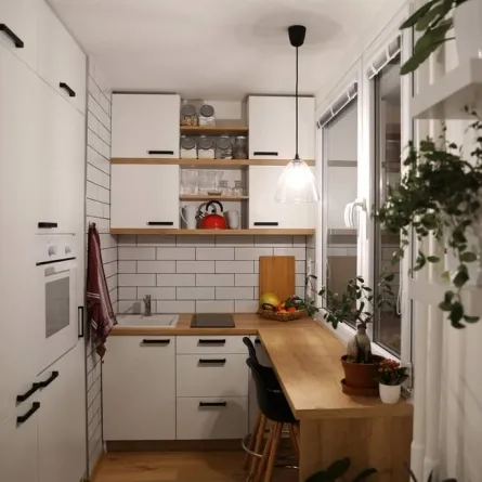 ديكورات بسيطة التصاميم للمطابخ الصغيرة 