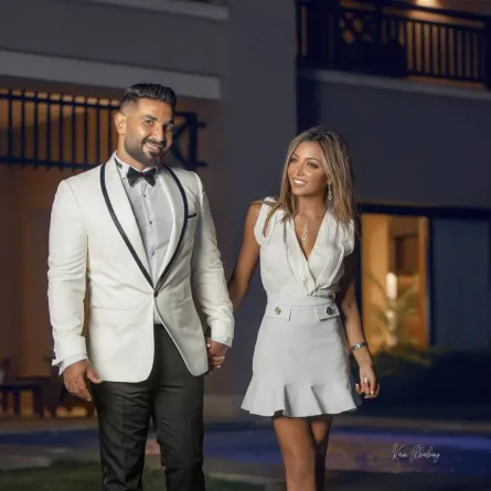 أحمد سعد وزوجته علياء البسيوني - الصورة من حسابه على انستغرام