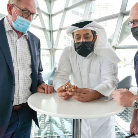 مركز دبي للسلع يستضيف مناقصة لبيع ماسة بوزن 1086.10 قيراط. الصورة من "وام"