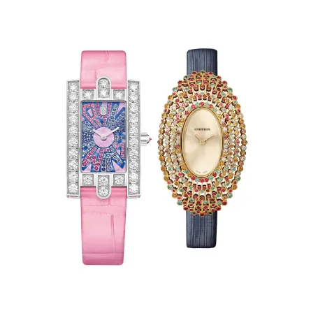 موديلات ساعات مرصعة بفصوص ملونة لإطلالة جذابة في 2022