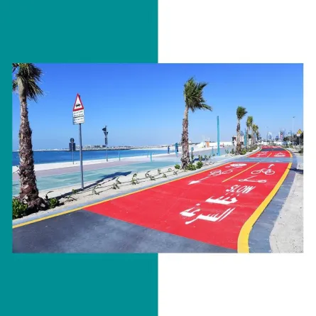 مشروع مسار خاص بالدرجات الهوائية - الصورة من حساب هيئة الطرق والمواصلات على تويتر