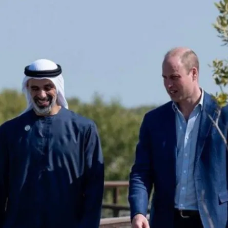 الأمير ويليام والشيخ خالد بن محمد بن زايد آل نهيان- الصورة من موقع Royal Central