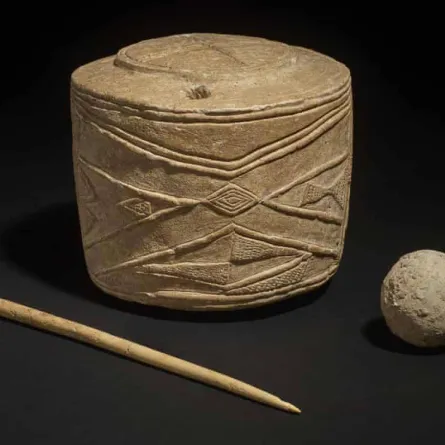 صورة الطبل الطباشيري الذي عثر عليه في بريطانيا