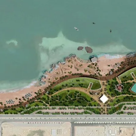 مشروع تطوير الشاطئ المعياري في الخبر. الصورة من "واس"