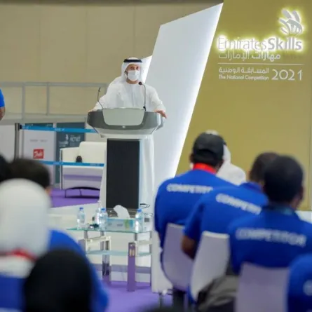 انطلاق الدورة الـ 13 من المسابقة الوطنية لمهارات الإمارات 2022. الصورة من "وام"