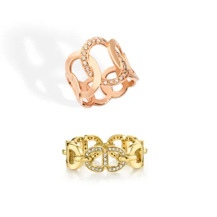 موديلات خواتم فاخرة بأشكال السلاسل