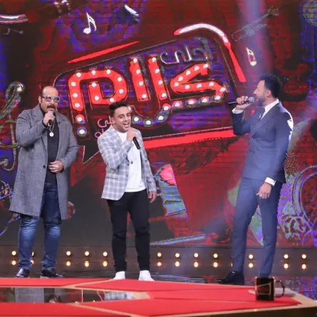 غناء أوس أوس ومحمد ثروت مع أحمد فهمي في "أحلى كلام"-الصورة من صفحة قناة الحياة الرسمية على الفيسبوك