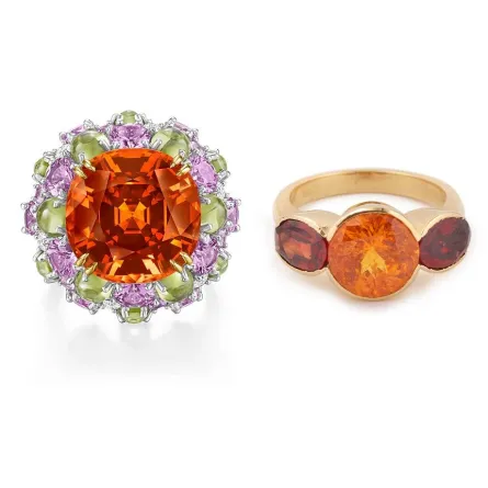 مجوهرات مرصعة بعقيق السبيسارتيت