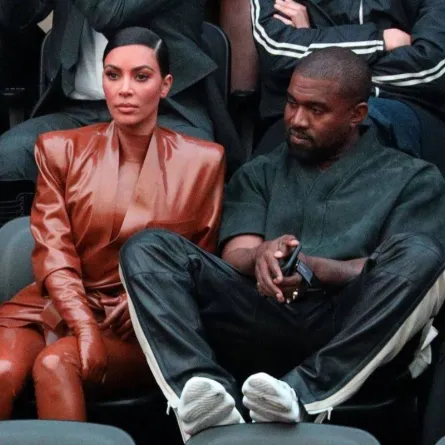 كيم كاردشيان وكاني ويست- الصورة من موقع Page Six