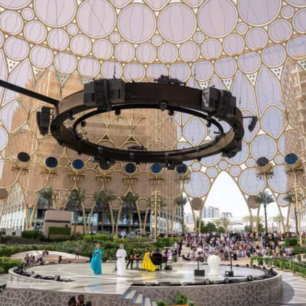 إضاءة قبة الوصل. الصورة من "وام"