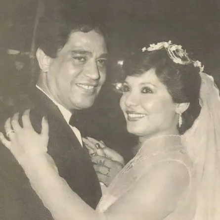 عايدة رياض وزوجها محرم فؤاد - الصورة من حسابها على انستغرام