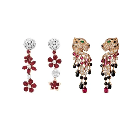 أقراط أذن بالتصميم العنقودي