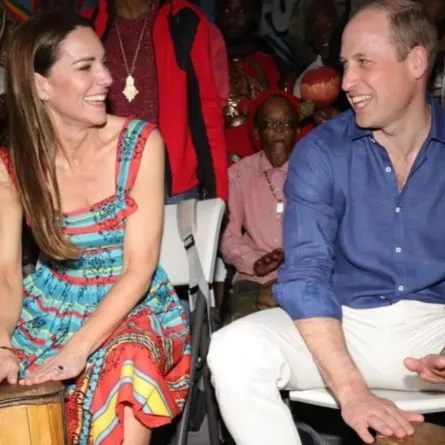 كيت ميدلتون والأمير ويليام يعزفان على الطبول- الصورة من حساب Europe Royals على إنستغرام