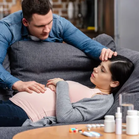 صورة لحامل مريضة