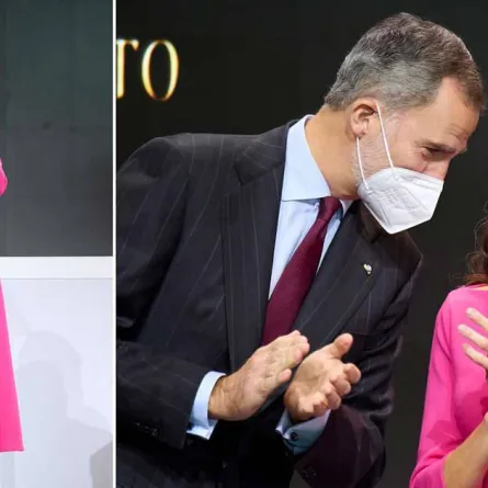 الملكة وزوجها خلال الحفل