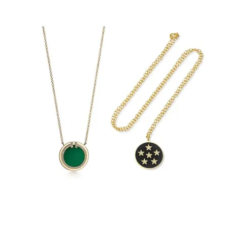 موديلات سلاسل ذهب بتصميم الميدالية