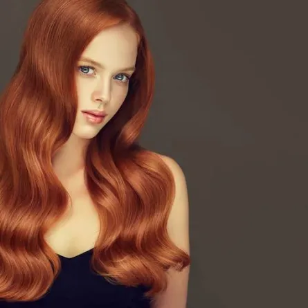 ألوان شعر أحمر ياقوتي