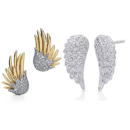 موديلات أقراط على شكل أجنحة