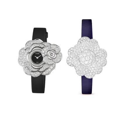 ساعات على شكل زهرة الكاميليا للمرأة الكلاسيكية