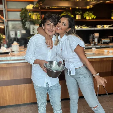 صورة بانا وابنها سعيد