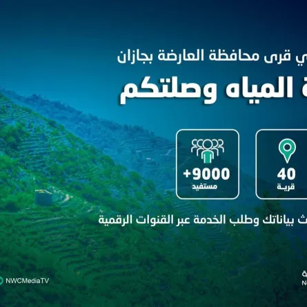 مياه جازان تبدأ تشغيل شبكات مياه الشرب بمحافظة العارضة لخدمة أكثر من 9000 مستفيد