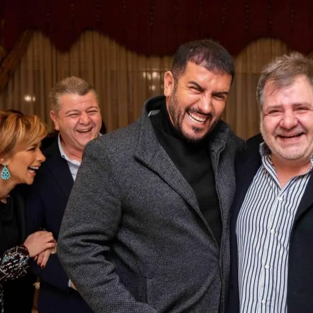 فائق حسن وأيمن الذهبي - الصورة من حساب شام الذهبي على انستغرام