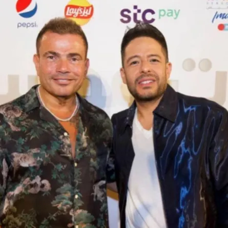 عمرو دياب وحماقي - الصورة من حساب حماقي على انستغرام