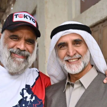 صورة تجمع الفنان حبيب غلوم  بالفنان داود حسين - من صفحة الفنان داود حسين على " انستغرام"