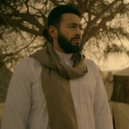 حمادة هلال في مشهد من مسلسل المداح- أسطورة الوادي - الصورة من المسؤول الإعلامي لمجموعة الـ mbc