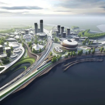 صورة لتصميم المدينة الفاضلة في عالم ميتافيرس