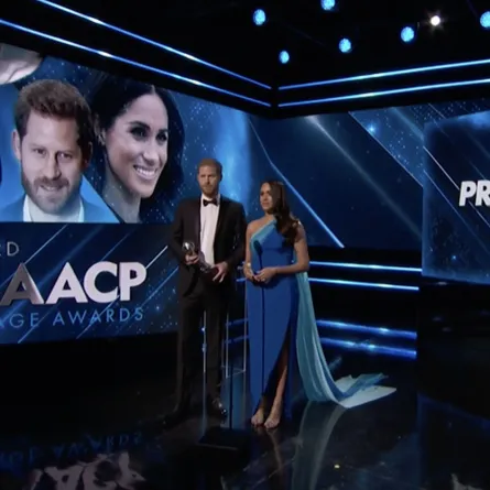 الأمير هاري وزوجته ميغان ماركل خلال الحفل - الصورة من Elle