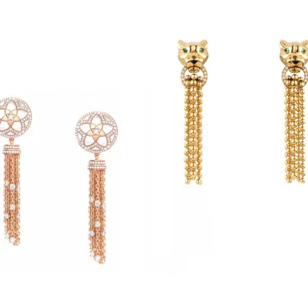 موديلات أقراط متدلية بسلسلة لصيف 2022