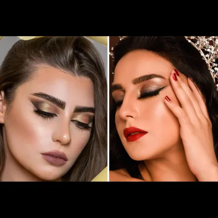 مكياج سموكي بني وذهبي لعروس 2022