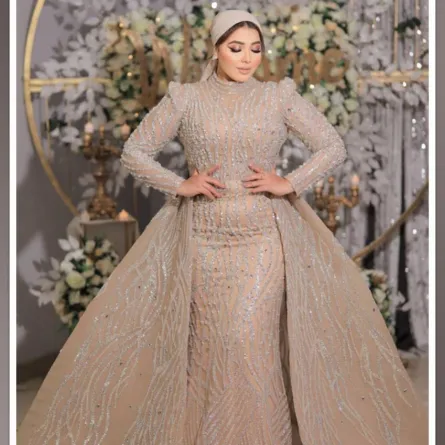 فساتين محجبات مطرزة للسهرات