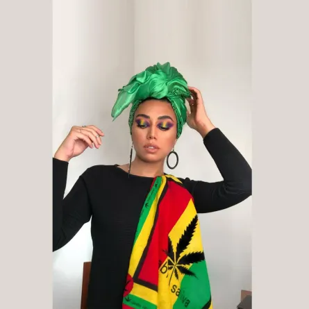 تنسيق اللونين الأخضر والأسود من وحي مي إبراهيم