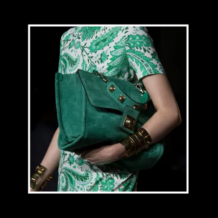 حقيبة يد باللون الأخضر الداكن من إيترو Etro 