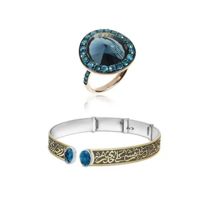 موديلات مجوهرات مرصعة بحجر التوباز لإطلالة عصرية في عيد الفطر